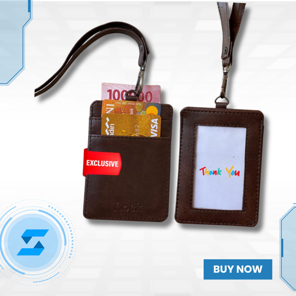 

Card Holder ID Card Kantor Hanging Wallet Dompet Gantung Dompet Kartu ID Lanyard Pria Wanita SS52