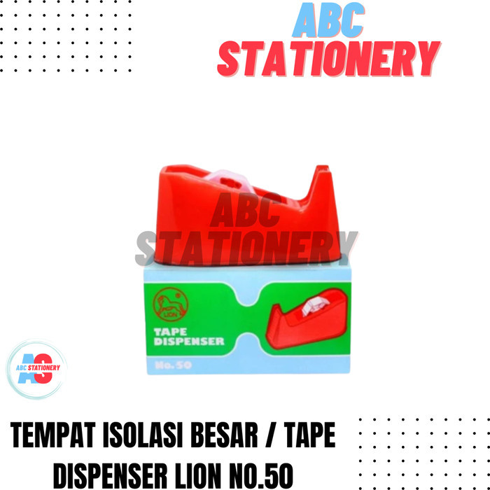 

Tempat Isolasi besar / tape dispenser Lion No.50 (warna dikirim acak)