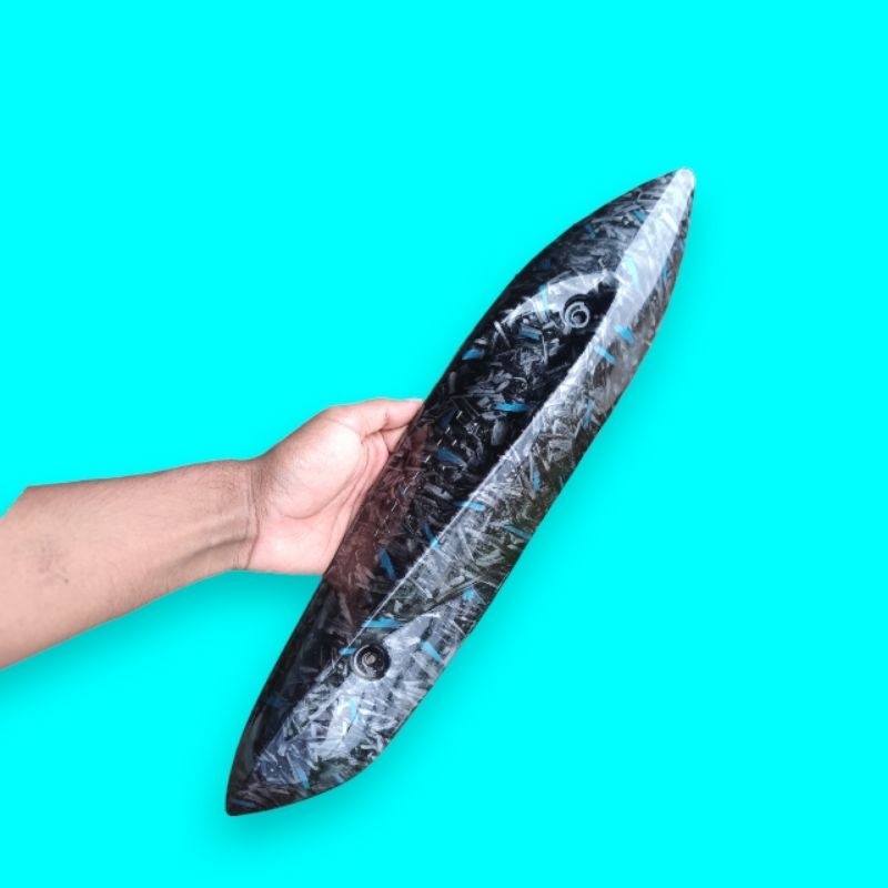 Forged biru tutup tameng knalpot mio sporty AES VARIASI 27