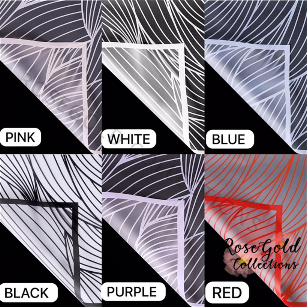 

[1 LEMBAR] ABSTRACT WAVE COLOR LINE CELLOPHANE Flower Wrapping Paper