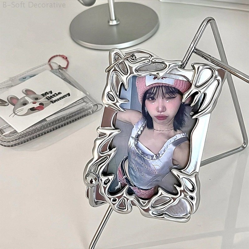 

Electroplate Photocard Holder Acrylic Photo Frame Kpop Photo Card Display Stand Idol Picture