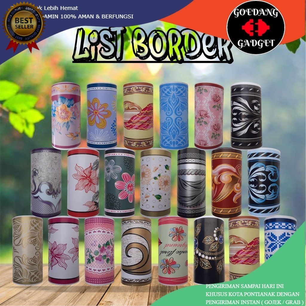 LIST BORDER STIKER WALLPAPER STICKER LIS BORDER PREMIUM TEKSTUR TIMBUL 10CM X 10M WALL BORDER LIST S