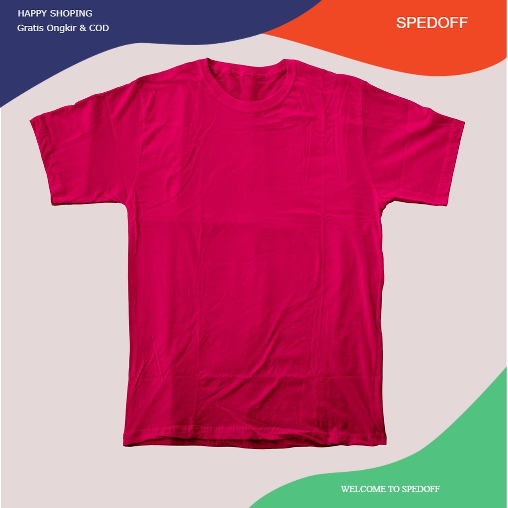 kaos polos pink fanta katun combed 30s Oblong Baju Pria Atasan Distro Pendek Nyaman Standar Tebal