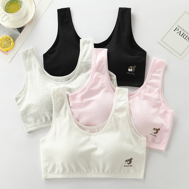 MS W002 Miniset Sport Bra Nylon ANAK REMAJA PEREMPUAN step 2 PREMIUM SD SMP MINI SET WANITA PUBERTAS