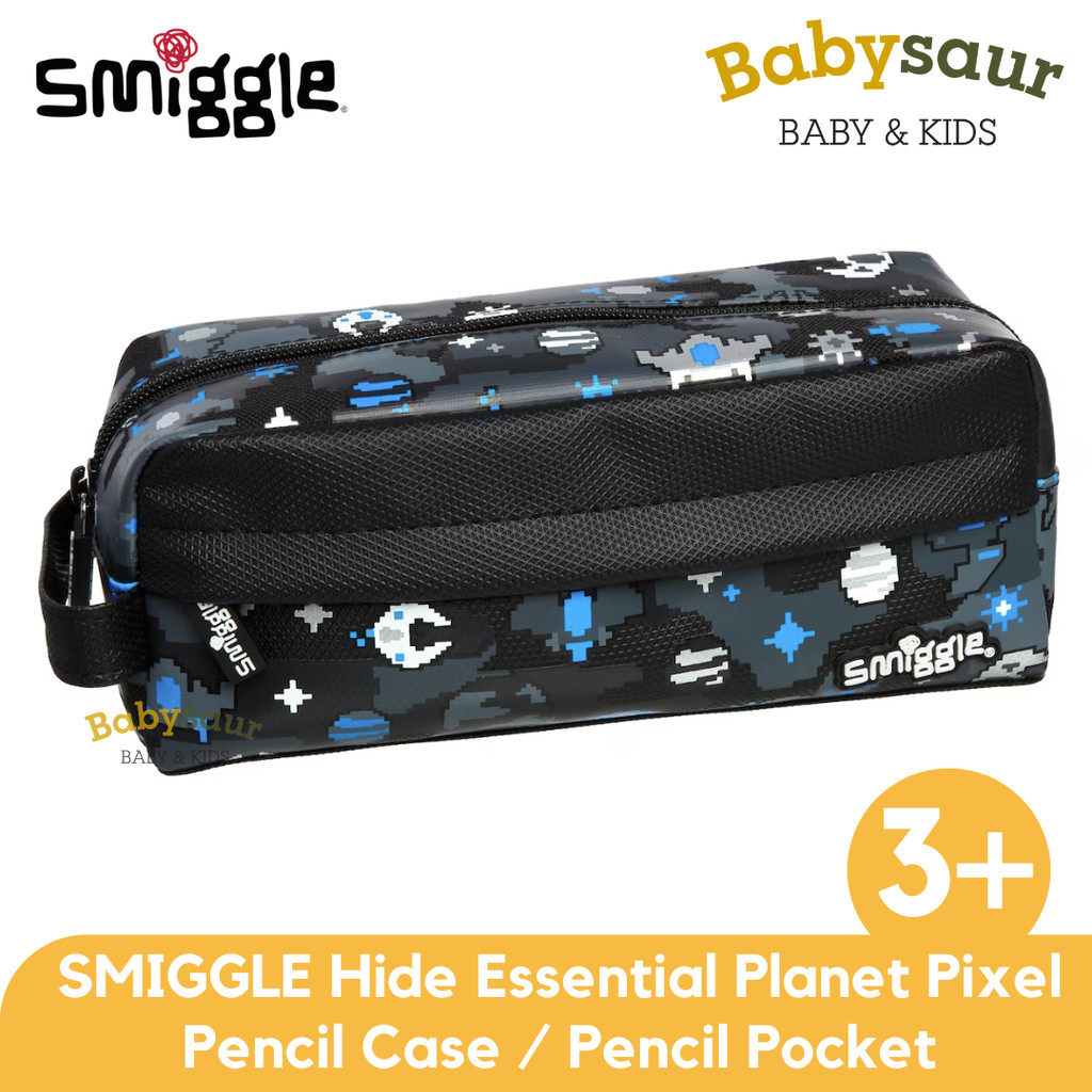 

SMIGGLE 100% Original Hide Essential Planet Pixel Pencil Case Pencil Space Pocket Peralatan Sekolah Tempat Pensil Hadiah Kado Ulang Tahun Anak Laki Laki