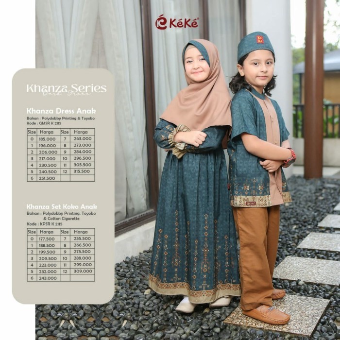 KEKE GAMIS ANAK GA KHANZA DARK GREEN