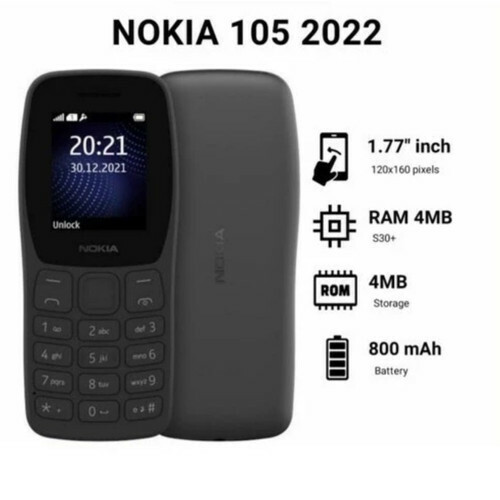 HP NOKIA 105 SIMBA DUAL SIM 2022 GARANSI RESMI TAM - BLUE