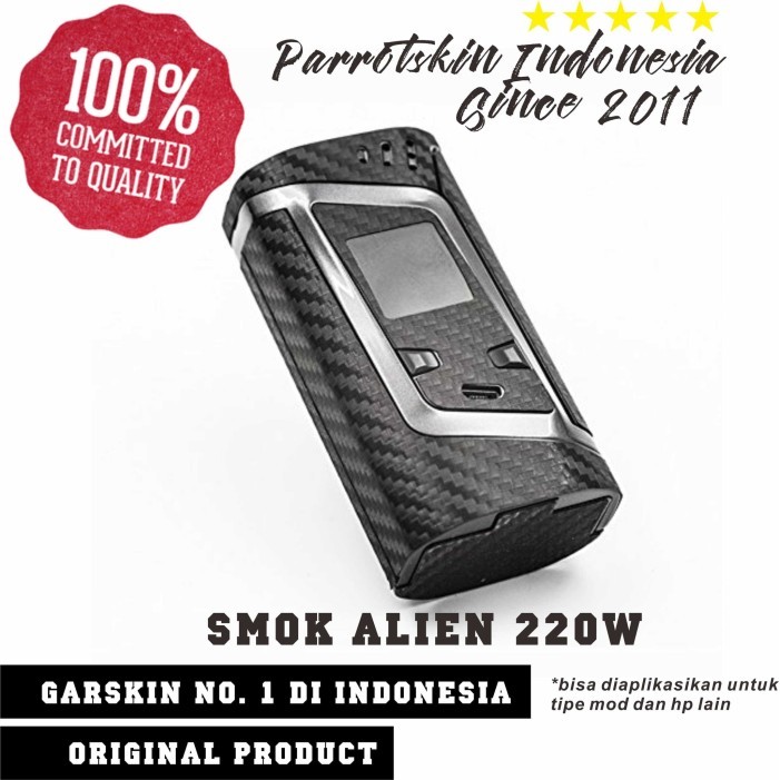 Garskin Premium Smok Alien 220w Carbon black - free custom all mod by Urbanite store