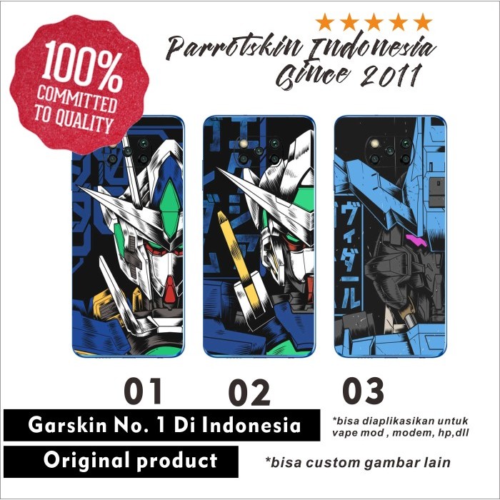 Garskin Skin Poco X3 NFC Poco F1 F2 Gundam face anti gores back case by Urbanite store