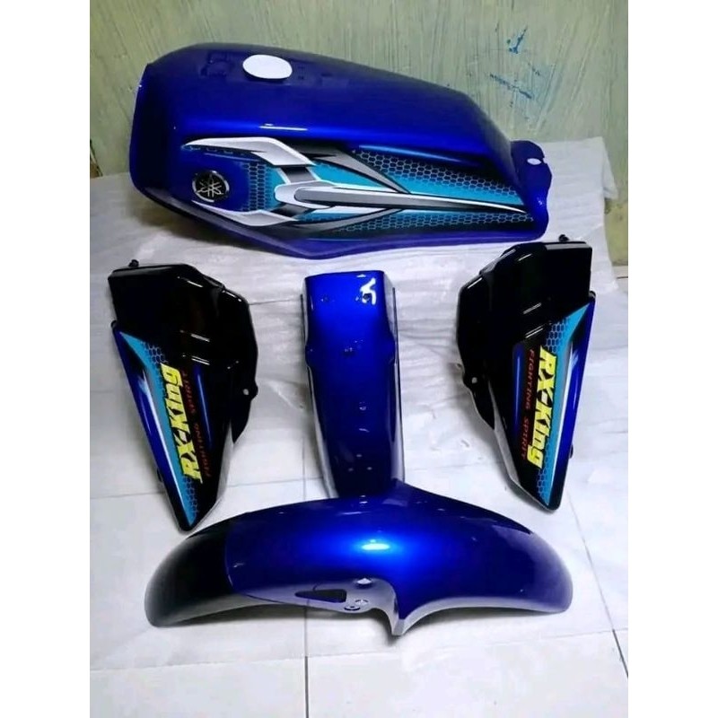TANGKI 1SET RXKING NEW 2007 BODY FULLSET RX KING PEREDAM BIRU BODI 1SET LIS RXKING NEW BIRU