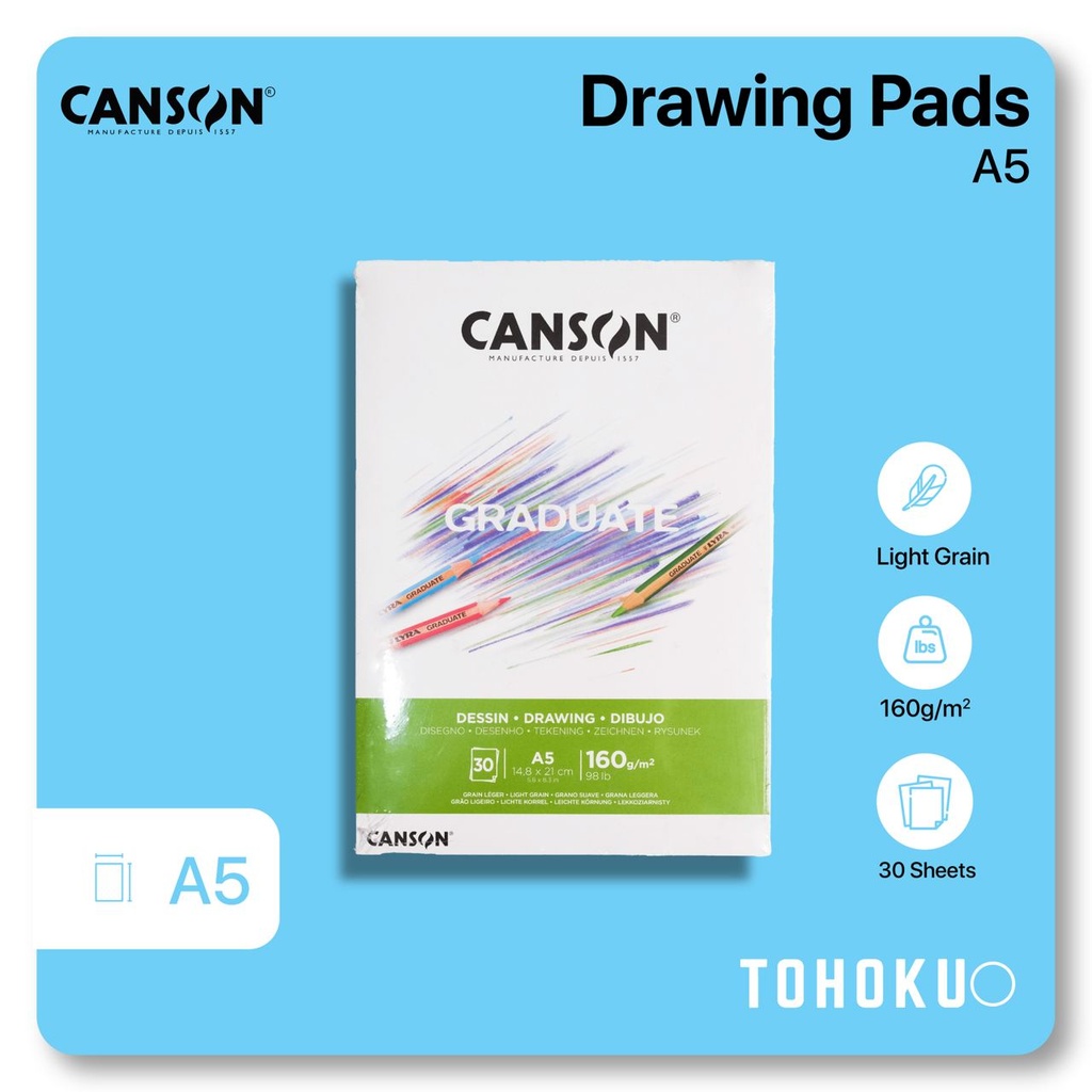 

Canson - Graduate Drawing Pads A5 | Buku Kertas Gambar Sketsa Sketch