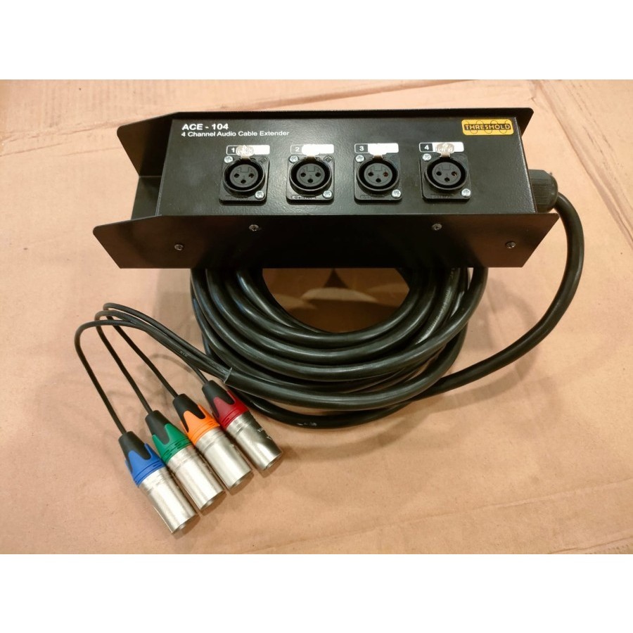 Kabel Snake isi 4 Snake Kabel 4ch + Stage Box Jack Male Panjang 5 METER