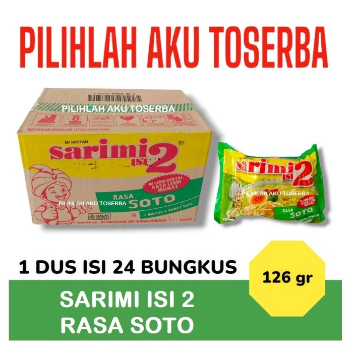

Mie Instant SARIMI REBUS ISI 2 Rasa SOTO - ( Harga 1 DUS )