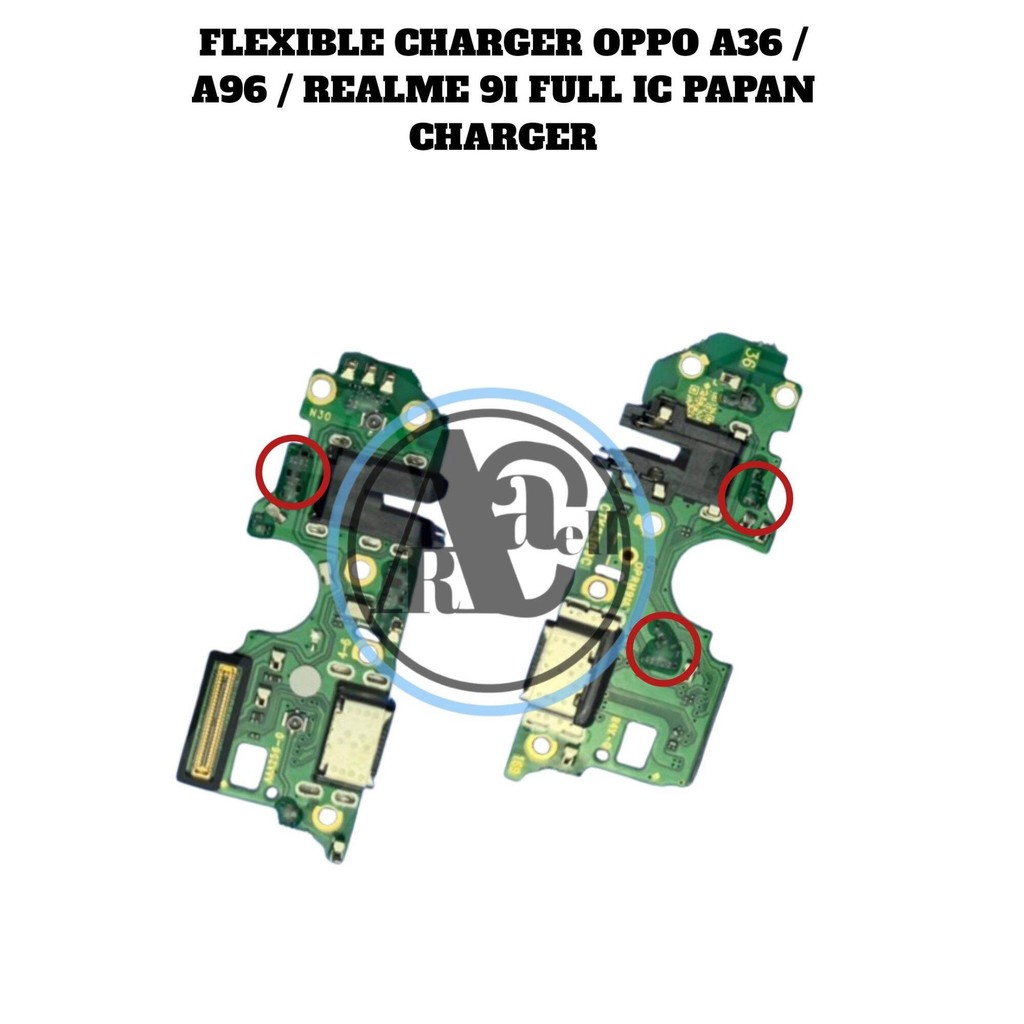Flexsibel charger Cas Oppo A36 / A96 / Realme 9I  + Full IC Original