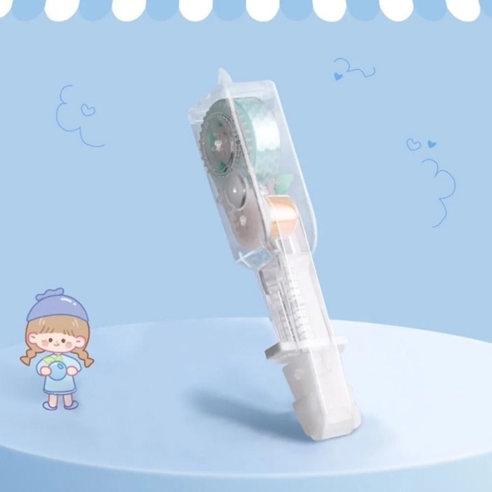 

cute retractable glue tape stick pen lem double tape lem pen cetek - Refill only by Summerstore Id