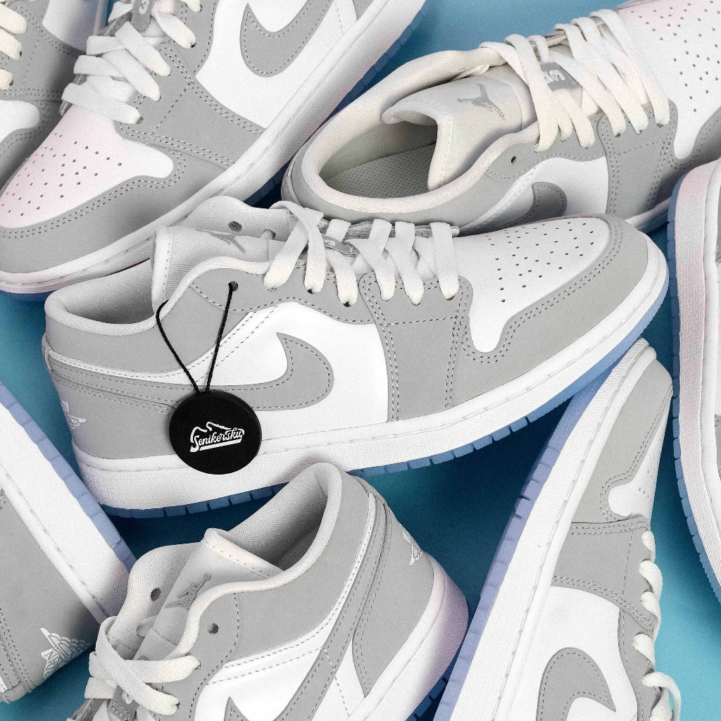 【100% Authentic】 Air Jordan 1 Low Wolf Grey