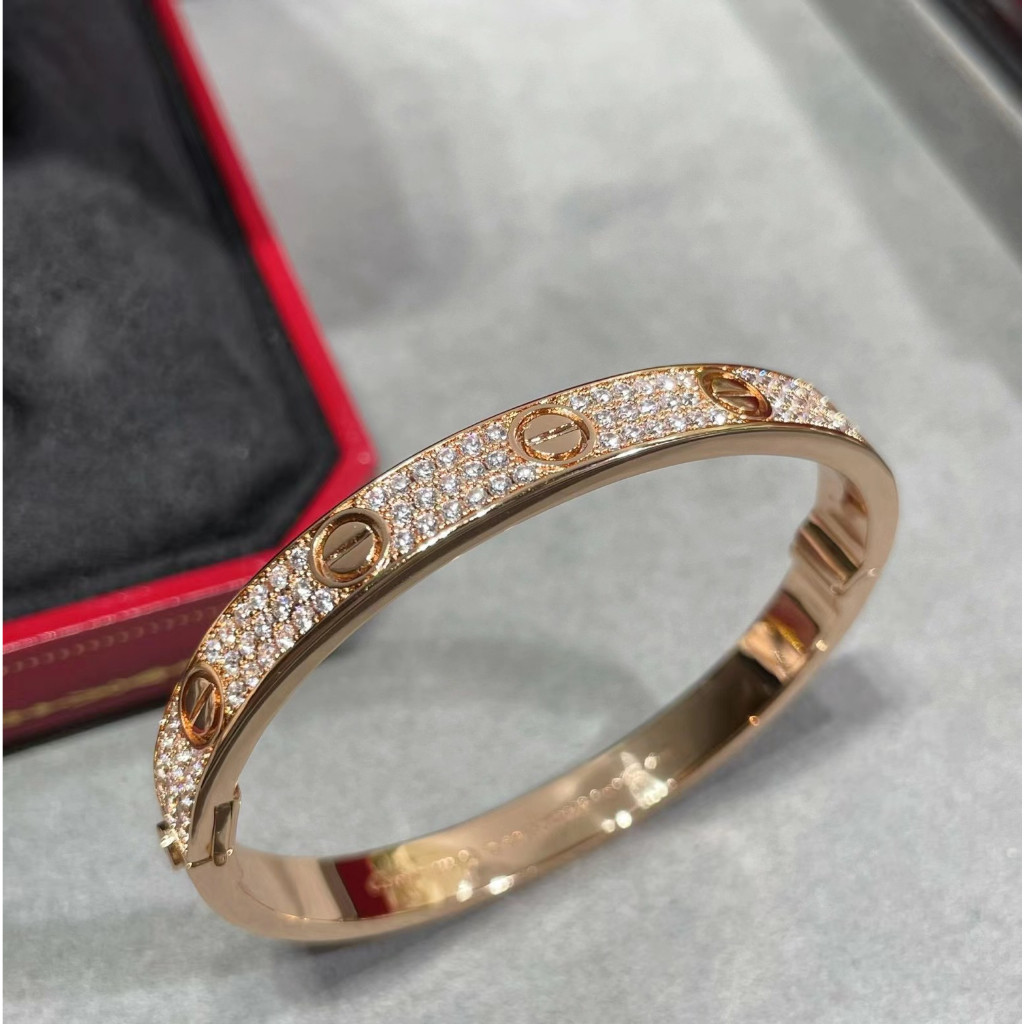 【17K/ 750 emas asli】Bracelet Cartier  female gelang emas asli 17k Saudi Gold Bracelet Carti* female