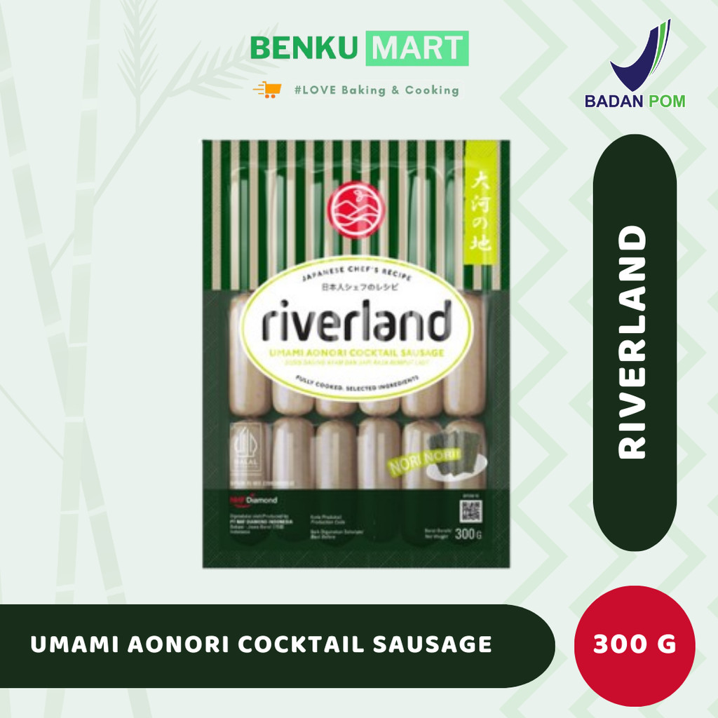 

Riverland Umami Aonori Cocktail Sausage 300 Gr | Sosis Rumput Laut