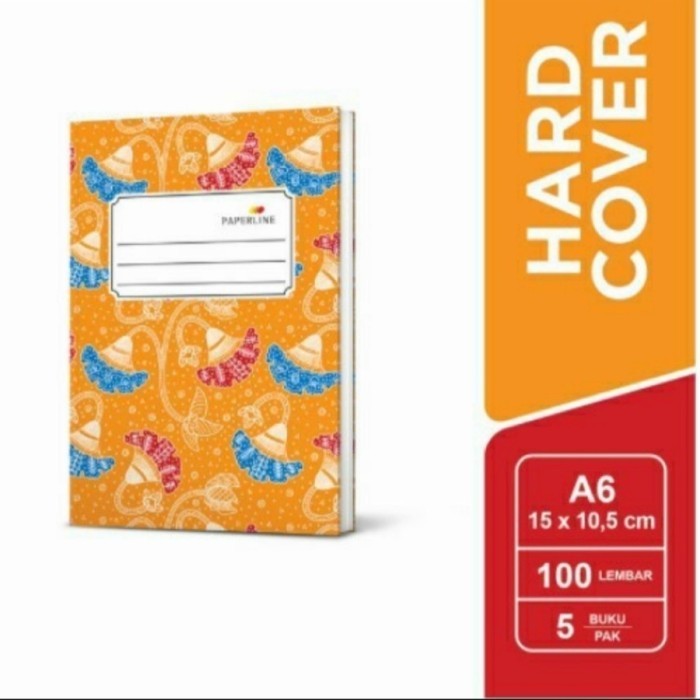 

Buku Hard Cover Oktavo 100 lbr Paperline / Buku A6 100 PPL Batik Juz