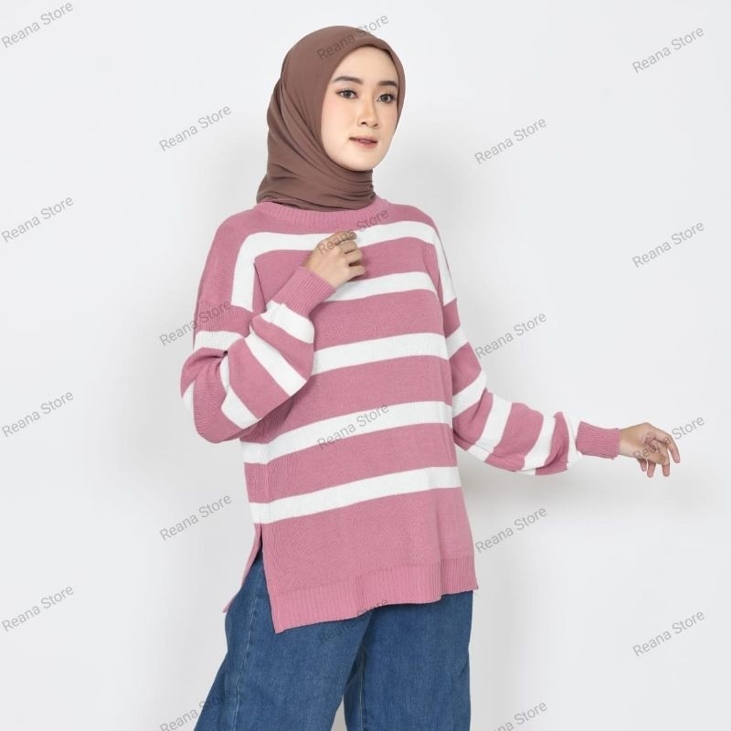 Sweater Rajut Maudy/Baju Wanita Hijab/Sweater Terbaru