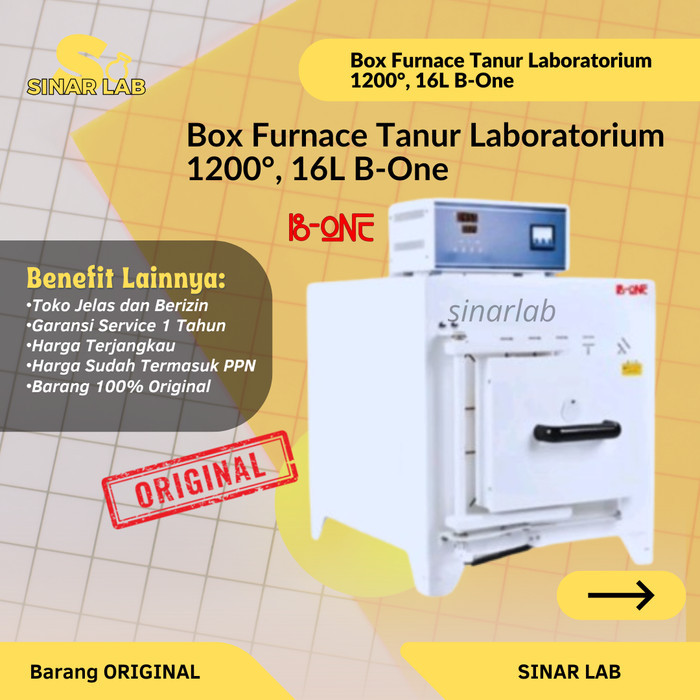 Box Furnace Tanur Laboratorium 1200°, 16L B-One