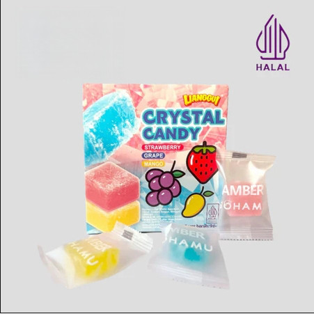 

[Makanan viral]HALAL Makanan viral LIANGGUI PERMEN LUNAK CRYSTAL CANDY JELLY ANEKA RASA BUAH 96 GRAM