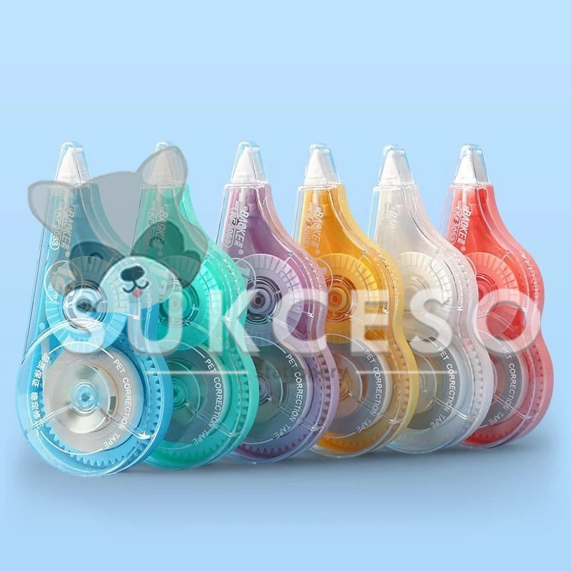 

BaoKe Correction Tape (isi 5) KF3053 SET ISI 6 Pastel Color / Pita Koreksi 5m - Tip-Ex Kering