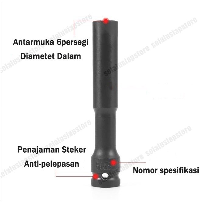 ID 4PCS/SET MATA KUNCI SHOCK COVER / KUNCI SHOCK PANJANG / 8-14MM EXTRA PANJANG 128MM HIGH HARDNESS