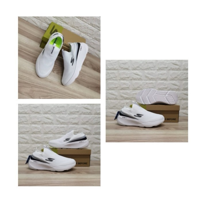 PROMO - SEPATU SKECHERS GO RUN ULTRA GO WANITA - Black White, 37