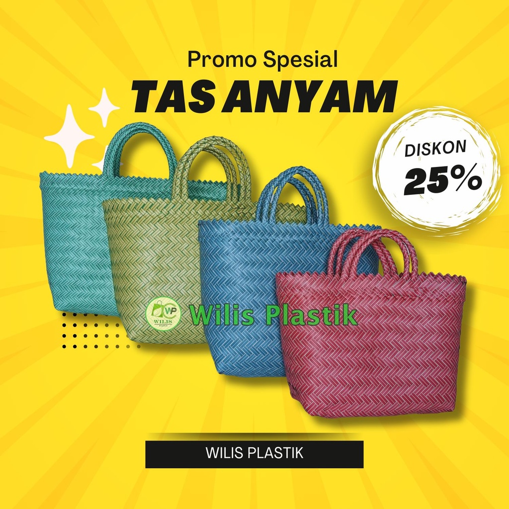 

Tas Anyam Plastik POLOS Ready Stock Bisa Pilih Warna untuk Bingkisan Hampers Parcel Souvenir Hadiah