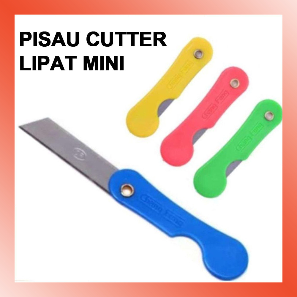 

LAMMORO > AT20 Cutter LIPAT MINI Alat Bantu Potong Kertas Plastik Paket Olshop Perlengkapan ATK Kater 29C1
