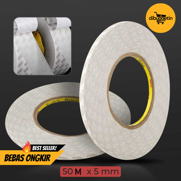 

Lakban Double Side Strong Sticky Glue Tape 50M 5mm