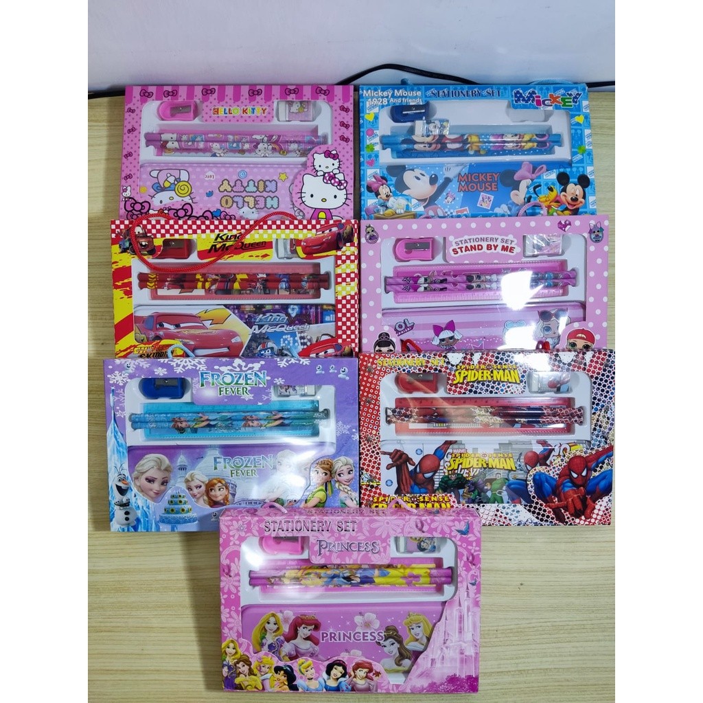 

Study Set 107 kotak 5in1 fancy spiderman cars LOL princess frozen hello kitty mickey