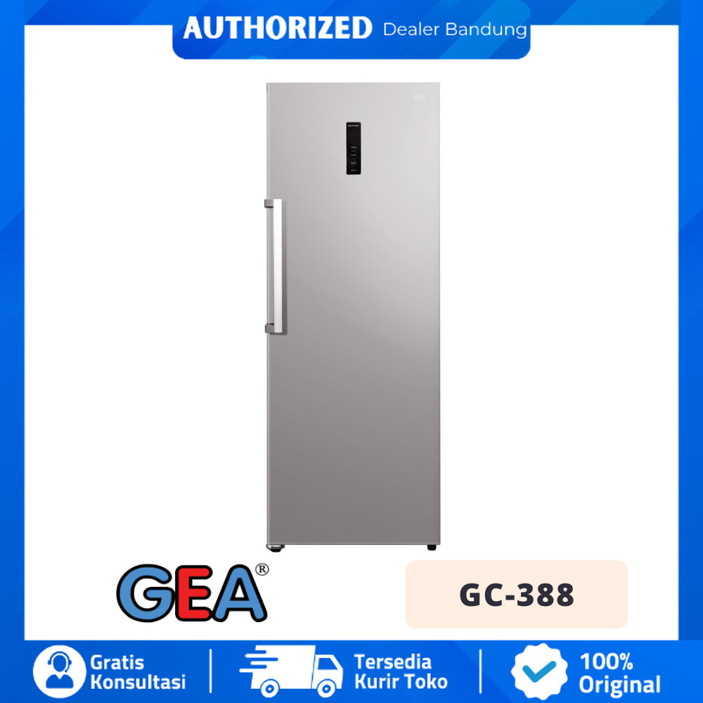 GEA GC-388 KULKAS 1 PINTU UPRIGHT CHILLER 388 LITER NO FROST GARANSI RESMI ORIGINAL