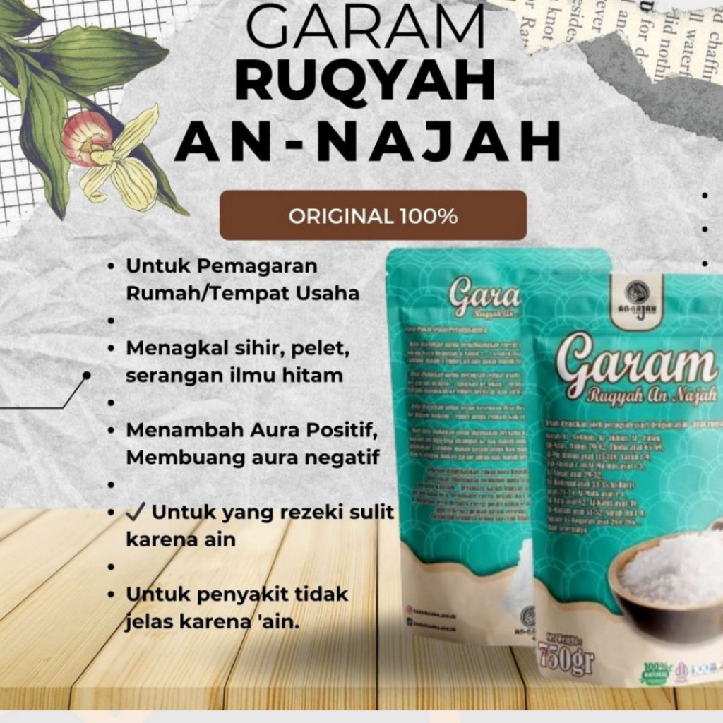 

garam ruqyah meruqyah dan menetralisir toko dan rumah