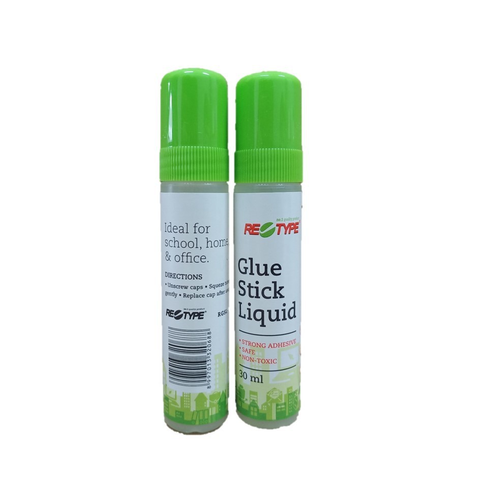 

Lem Cair Retype 30ml - Perekat Kuat & Praktis ! - Lem Cair 30ml Merek Retype Glue Stick Liquid 30ml