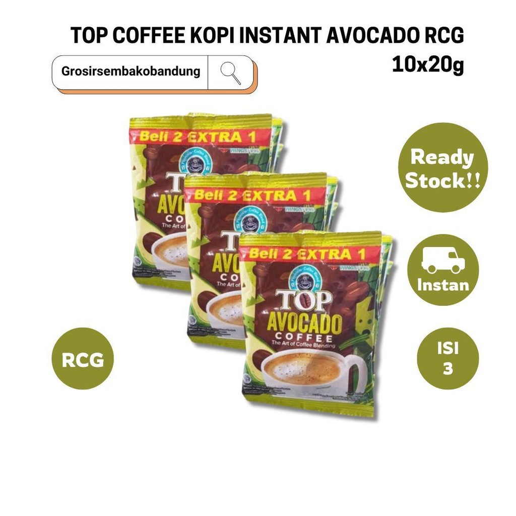 

TOP COFFEE KOPI INSTANT AVOCADO RCG 10x20g - 3 Rcg - Kota Bandung
