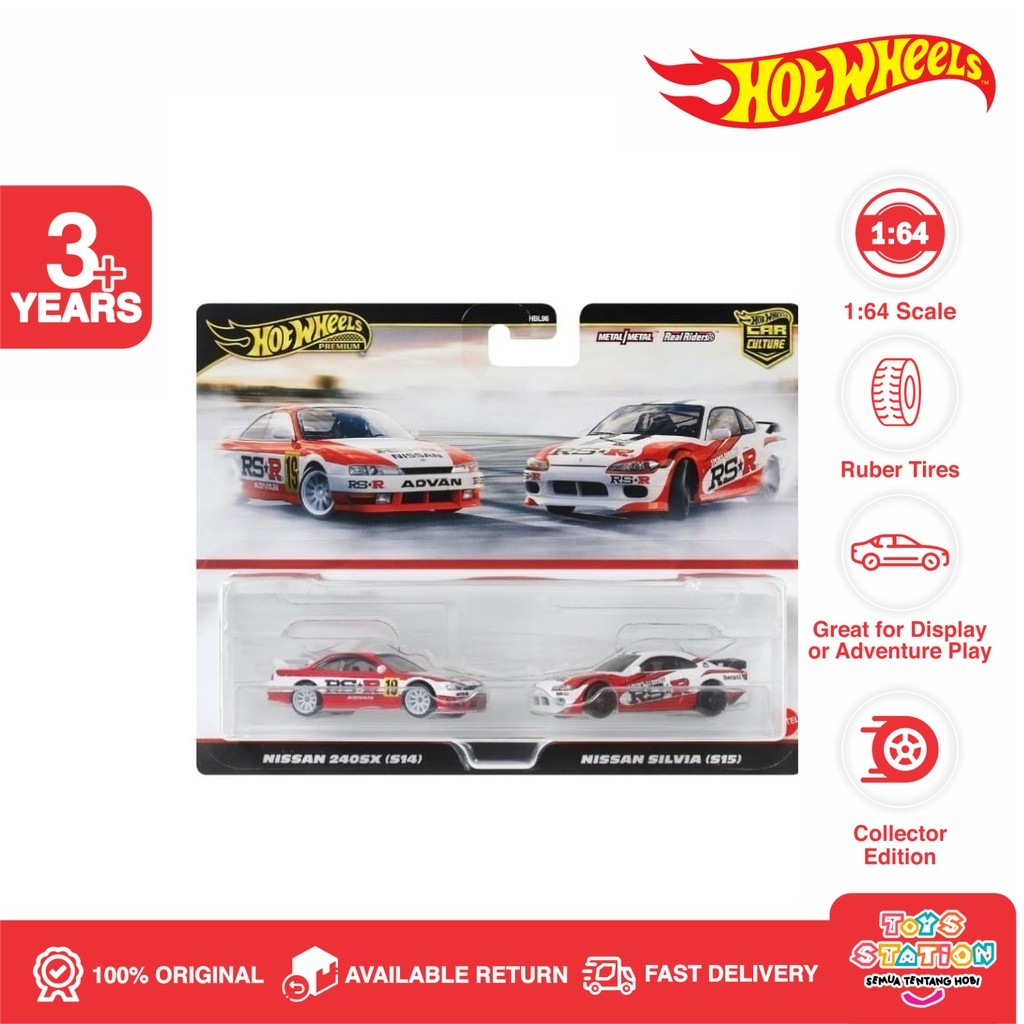 Hot Wheels Twinpack Nissan 240SX S14 Nissan Silvia S15 RSR Sport Service
