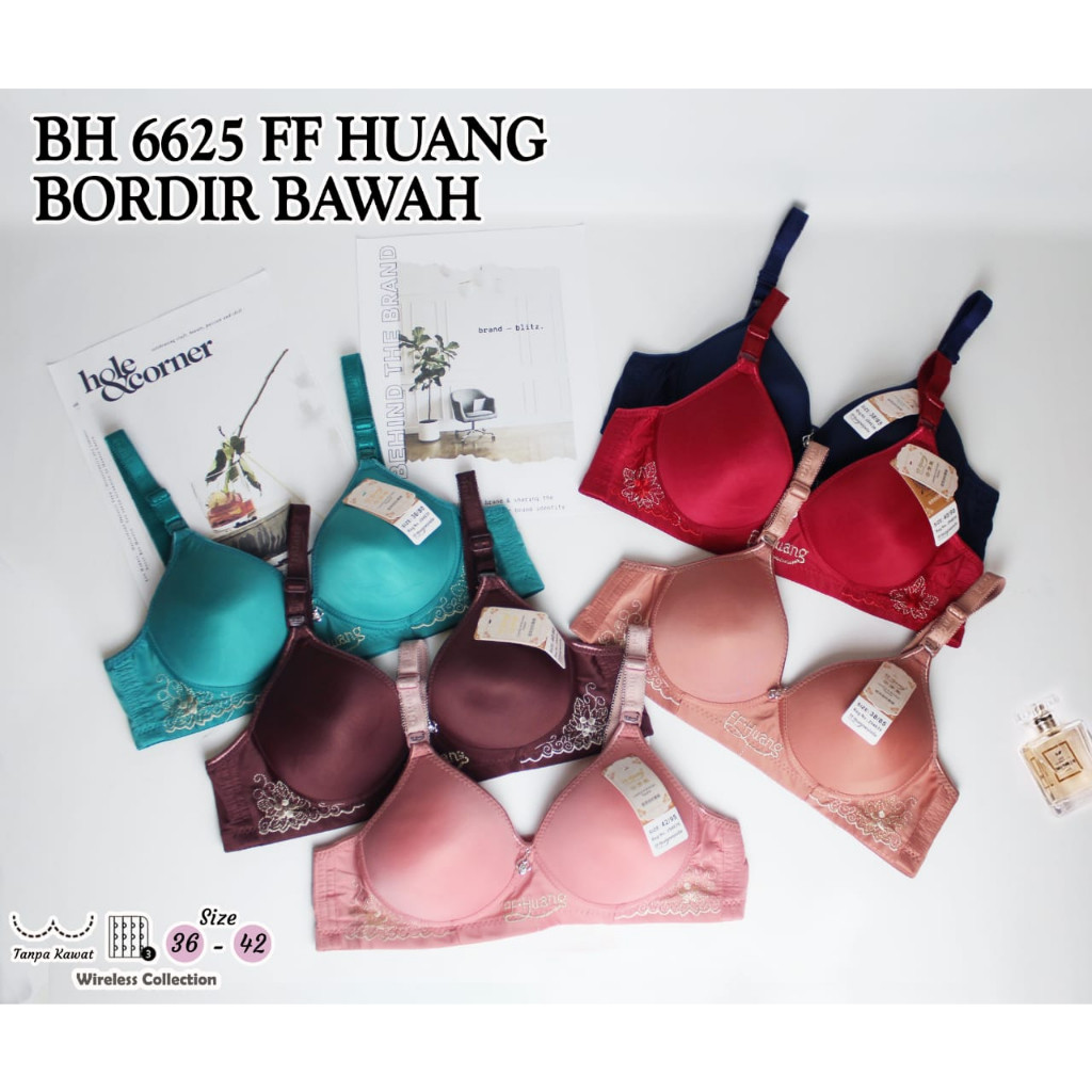 BH FF HUANG BORDIR POLOS KAIT 3 | BH BUSA TANPA KAWAT