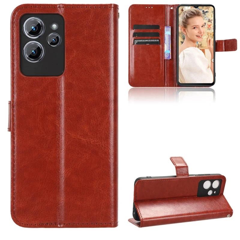 Caing HP Oukitel C32 Bahan kulit sapi mewah asli Sampul Kulit PU Cocok untuk OukitelC32 Oukitel C32 