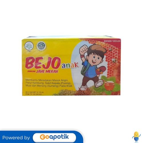 

Bejo Anak Dengan Jahe Merah 10 Ml Box 5 Sachet