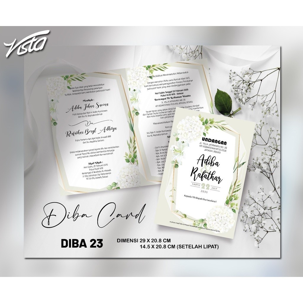 Blangko  diba card 23  Wedding Invitation