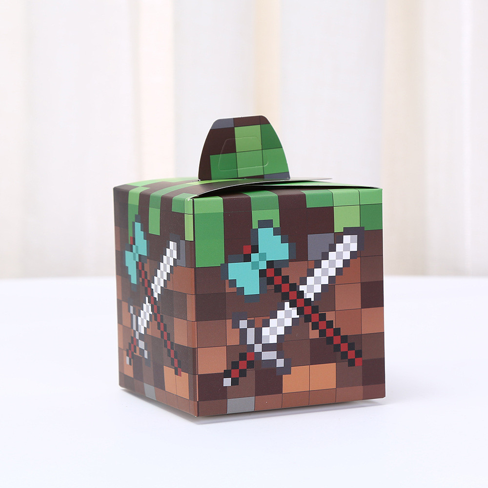 

4pcs/set Minecraft Small Candy Paper Box Cartoon Creeper Kids Party Paper Boxift Gift Bags Box Packaging Cake Box OPP Paper Bags