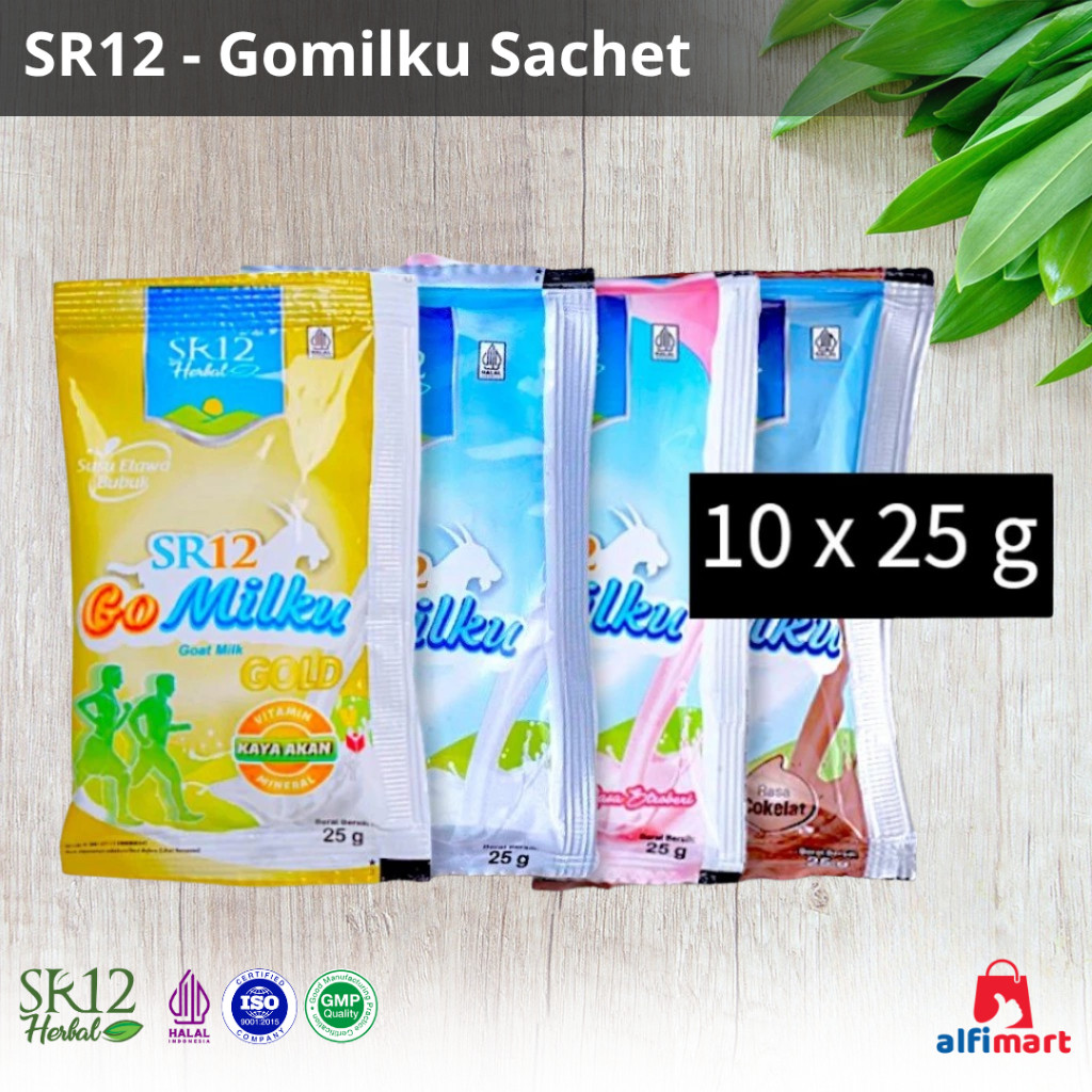 

SR12 - GoMilku Susu Kambing Etawa Premium Sachet 25g / Go Milku GOLD Original Stroberi Strawberry Cokelat Coklat kemasan sachet saset renceng isi 5 x 25 gram isi 10 x 25 gram