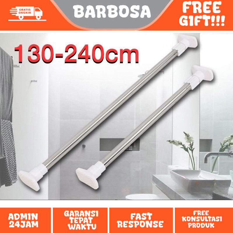 tiang gantungan flexible tanpa paku/ Pipa fleksibel girden/ tiang jemuran /tiang serbaguna kamar man