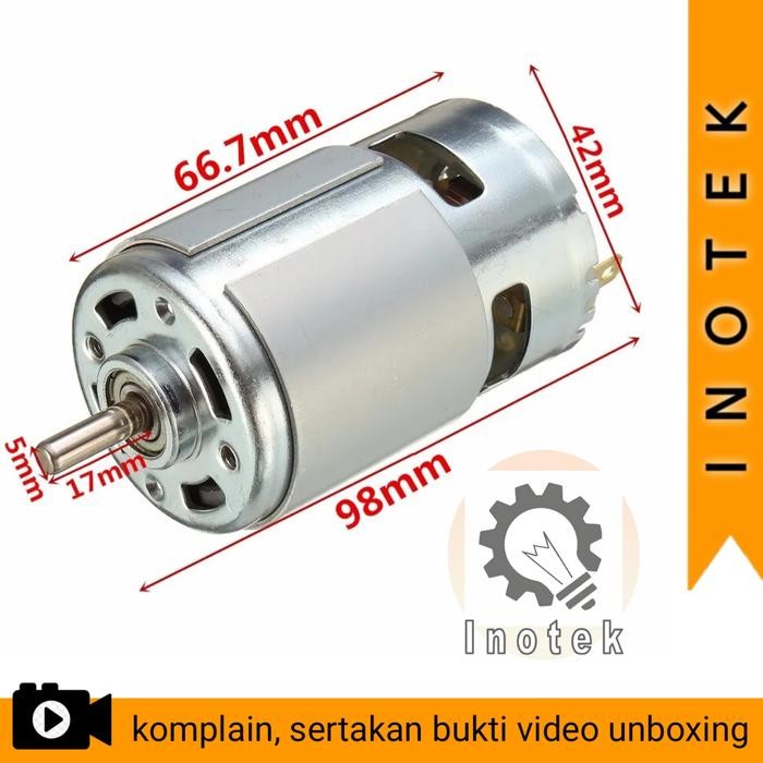 Dinamo motor DC 775 double ball bearing bantalan laher ganda