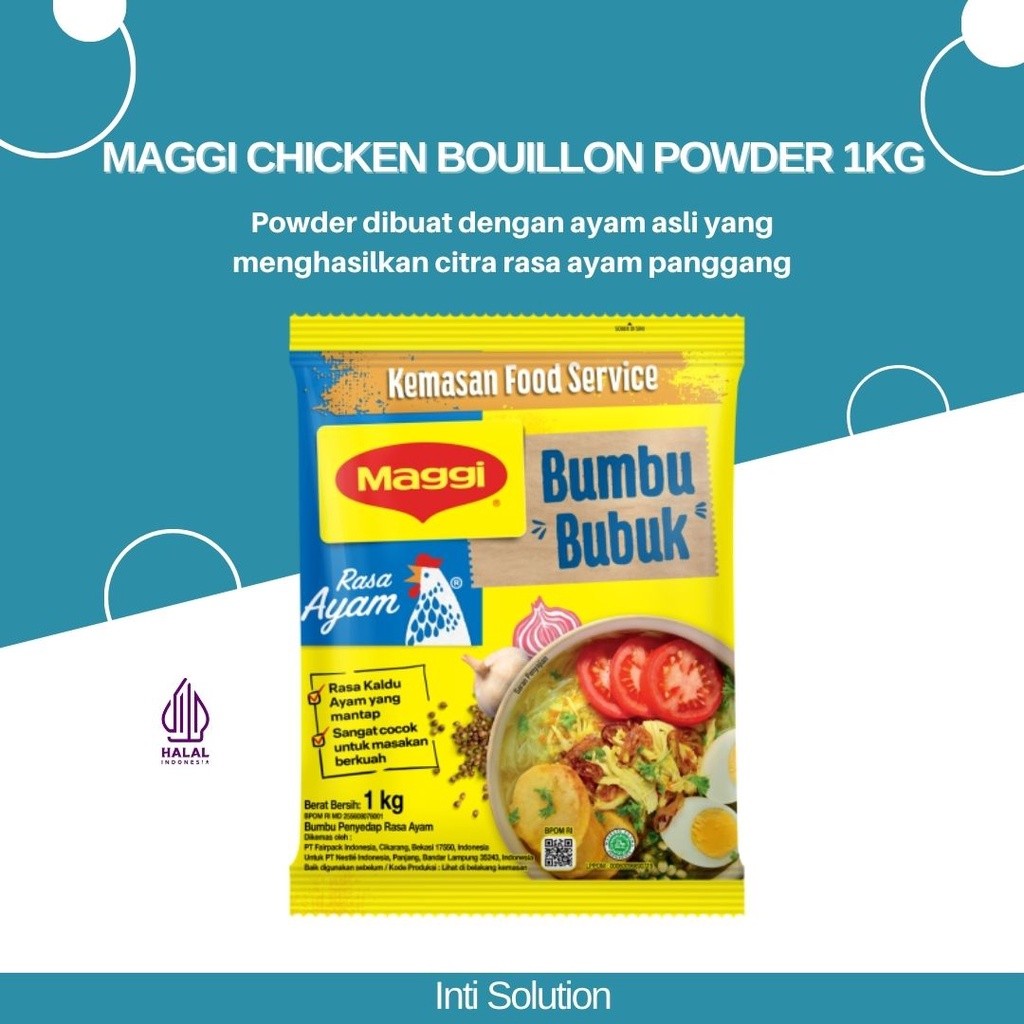 

MAGGI CHICKEN BOUILLON POWDER 1 kg / BUMBU MASAK PENYEDAP RASA AYAM