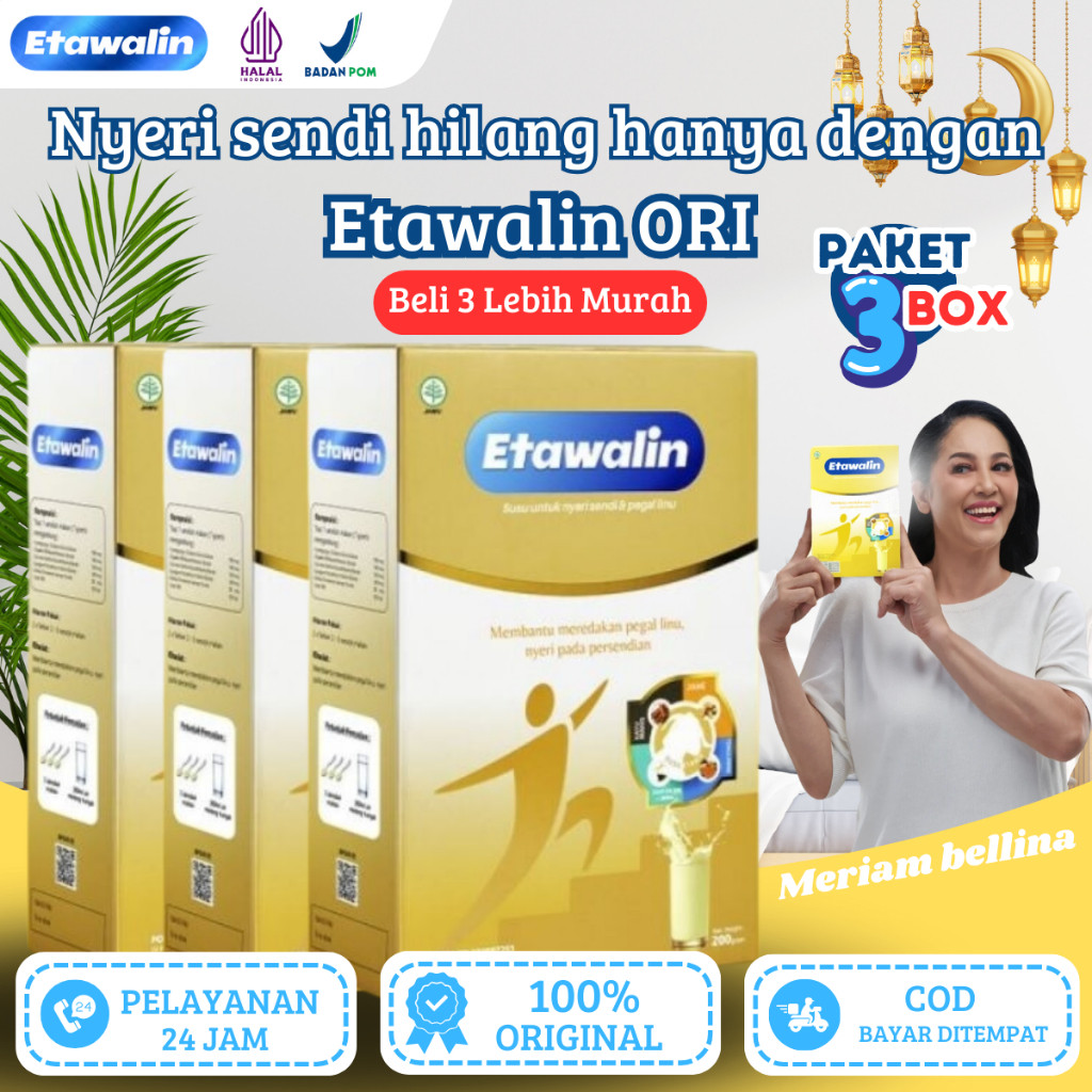 

ETAWALIN 100% ORIGINAL 3 BOX - Susu Etawa Herbal Solusi Asam Urat dan Nyeri Sendi