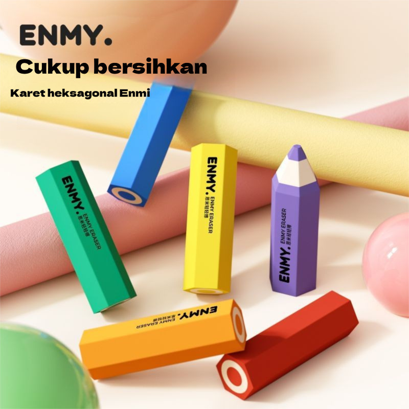 

ENMY Penghapus 1 SET ISI 6 PCS Warna Pelangi Penghapus Khusus Siswa
