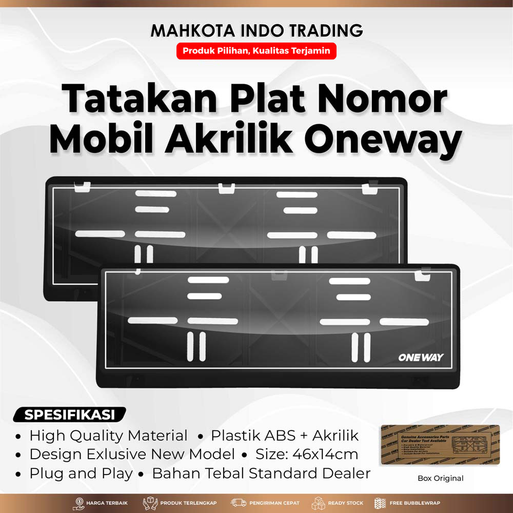 Suzuki Swift Tatakan Dudukan Plat Nomor Mobil Akrilik Mika ONEWAY